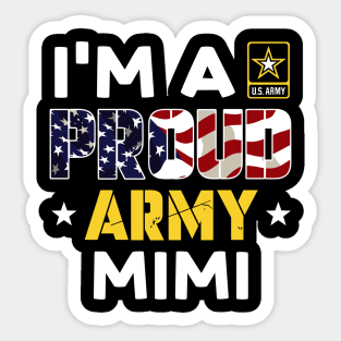 I'm a Proud Army MIMI USA American Flag Family Solider Sticker